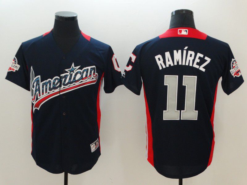 Men Cleveland Indians #11 Ramirez Blue All star MLB Jerseys->houston astros->MLB Jersey